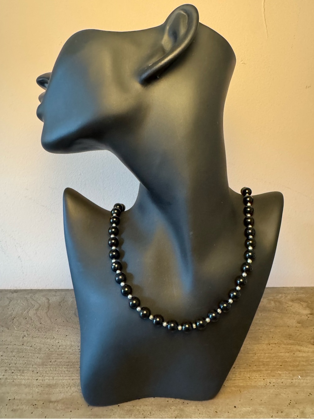 Classic Black Bead Necklace